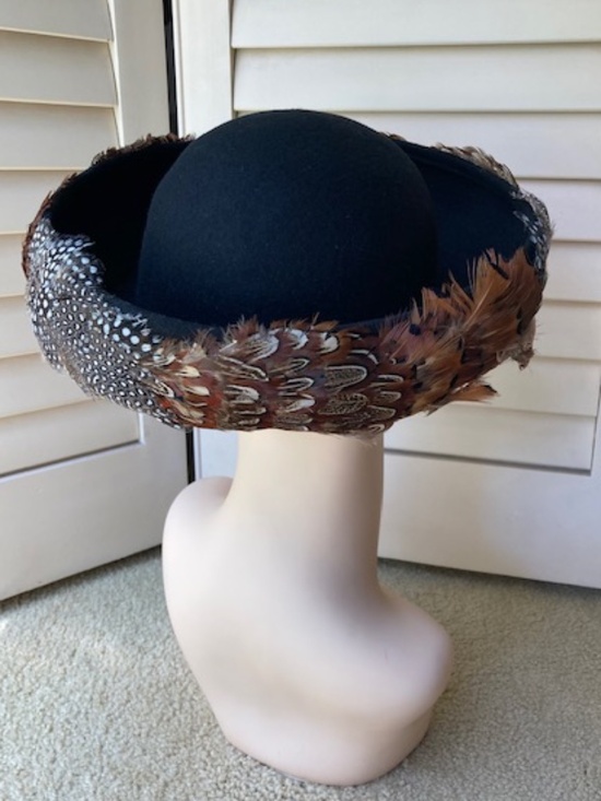 Wool Felt Hat with Feather Trim main image 13